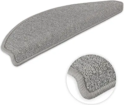 Produktbild von Stufenmatten Ariston im Sonderformat 64/20cm Halbrund Hellgrau 15 Stück