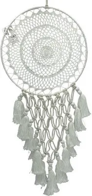 Produktbild von Traumfänger, dekorativer Wandanhänger im Boho-Stil, Baumwollfaden 30x82cm