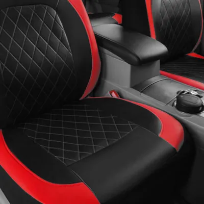 Produktbild von 9 Stück Autositzbezüge, universeller Kunstlederschutz, komplettes Set, Automobil-Innenausstattung für SUV-Fahrzeuge