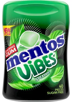 Obrázok produktu pre Mentos Gum Vibes Spearmint 94g – Osviežujúca žuvačka s dlhotrvajúcou sviežosťou