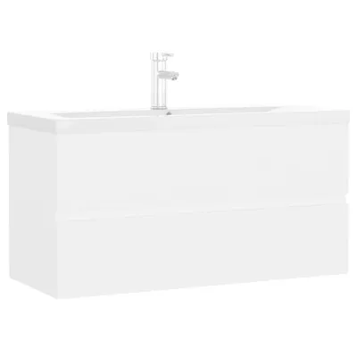 Immagine prodotto di vidaXL Mobiletto con lavabo incorporato in legno bianco