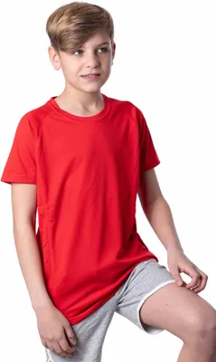 Produktbild von Mivaro Jungen Sportshirt kurzarm in Rot - atmungsaktives Funktionsshirt mit Rundhals, schnelltrocknend & leicht, Regular Fit, Trikot in 110/116 - 158/168