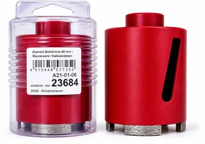 Produktbild von Diamant-Bohrkrone Ø 68 mm 23684 Dosensenker Hohlbohrer Mauerwerk Kalksandstein