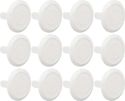 Produktbild von 12pcs Anti Electric Stoßdämpfer -Stecker Deckungen isolierter Kunststoffbabyschutz -Elektroauslassabdeckung für Kinder-Weiß