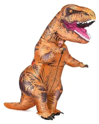 Productafbeelding van Opblaasbaar Dinosaurus Kostuum - T-Rex Vermomming - Feestelijke Gelegenheid - Premium Kwaliteit Polyester - 2 Meter Hoog - Groen