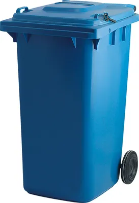 Produktbild von Container mit Papierschlitz und Schloss - Blau