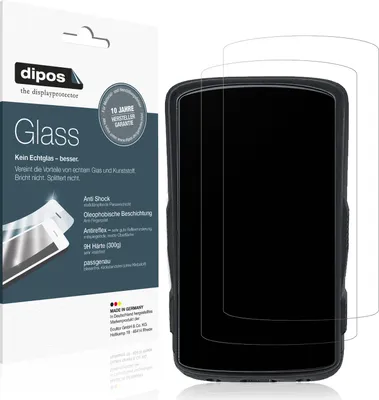 Produktbild von 2x Schutzfolie für Hammerhead Karoo 2 matt - Anti-Shock 9H Folie dipos Glass