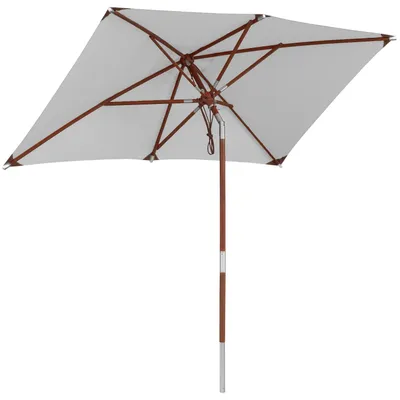 Produktbild von anndora Sonnenschirm 2,5x1,5m eckigKnickbar Hellgrau - Hellgrau