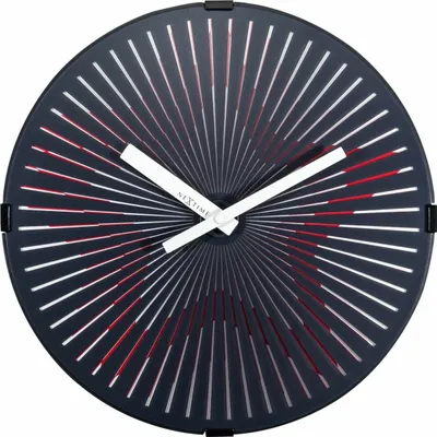 Zdjęcie produktu dla Zegar ścienny NeXtime Motion Star, plastikowy, czerwony, 30,5 cm