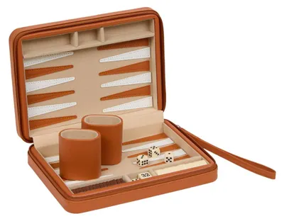 Produktbild von Backgammon mady 5 x 18 cm, kamelfarben  - Atmosphera créateur d'intérieur