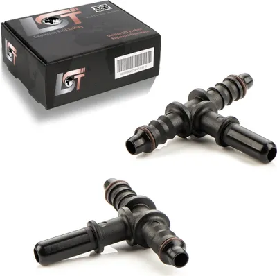 Produktbild von 2x T-Verbinder T-Stück Schlauchverbinder Ø6mm-Ø8mm Kraftstoffleitung