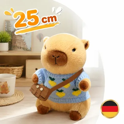 Image de Capybara en peluche - Jouet en peluche - Cadeau pour enfants, couleur marron, idéal pour un anniversaire