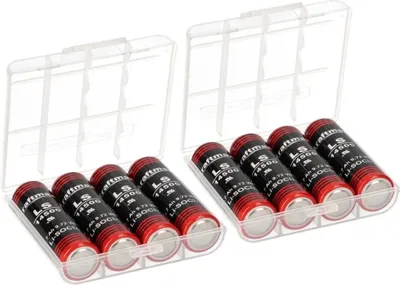 Produktbild von 8x Kraftmax Lithium 3,6V Batterie ER14505 LS14500 AA - Zelle + 2x Box Mignon