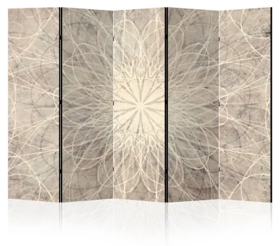 Zdjęcie produktu dla LUMASOUL Parawan dwustronny, parawan dzielący pomieszczenie, motyw boho, 225 x 172 cm