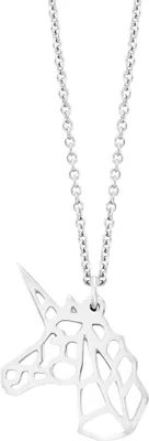 Produktbild von Julie Julsen Anhänger mit Kette 925 Silber rhodiniert Einhorn