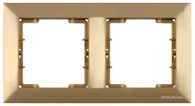 Produktbild von 2-fach Rahmen horizontal Gold Optik – Unterputz IP20 für Innen – CANDELA