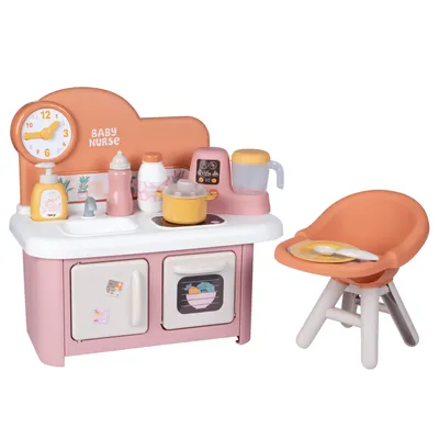 Produktbild von Smoby Baby Nurse Puppenküche mit Hochstuhl, inkl. Zubehör, ab 18 Monaten