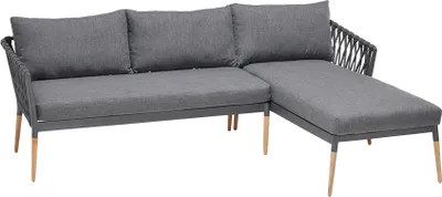 Produktbild von riess-ambiente Outdoor Gartenlounge IPANEMA 240cm anthrazit Aluminium Teakholz wetterfest Loungemöbel Gartenmöbel