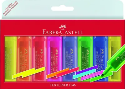 Produktbild von Faber-Castell 154662 - Textmarker TEXTLINER 1546, 1 - 5 mm, 8er Etui