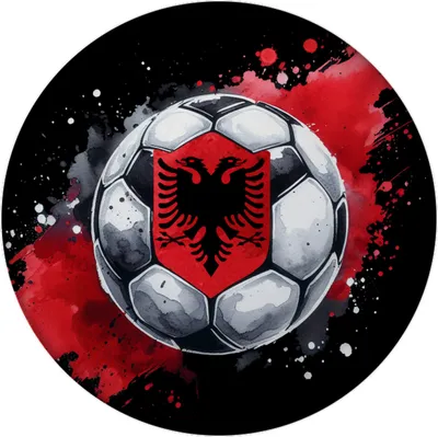 Produktbild von Fußball Albanien Magnet rund
