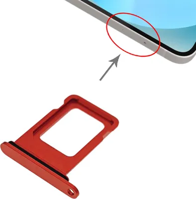 Produktbild von SIM Karten Halter Adapter Card Tray für Apple iPhone 13 Ersatzteil Zubehör Rot