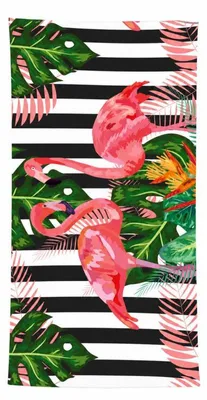 Obrázek produktu pro Rychleschnoucí plážová osuška 70x140cm - Plaměňáci