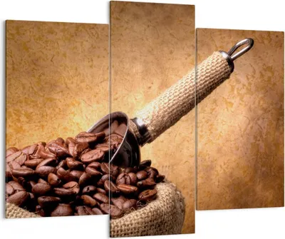 Produktbild von Bild auf Leinwand - Leinwandbild - Kaffee Getreide geröstet - 130x100cm - Wand Bild - Wanddeko - Leinwanddruck - Bilder - Kunstdruck - Wanddekoration - Leinwand bilder - Wandkunst - CB130x100-2536