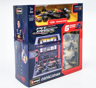 Produktbild von Set F1 Oracle Red Bull racing RB20 #11 S.Perez 2024 + PITBOX - Bburago 1:43