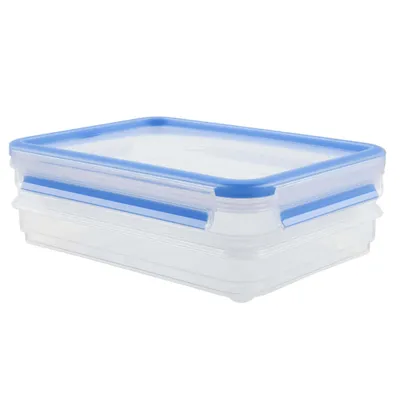 Image de Tefal K30288 Boîte rectangulaire 0,6 L Bleu, Transparent 2 pièce(s)