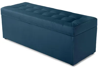 Obrázek produktu pro MG Design, tmavě modrý podlahový polštář, 45x120 cm - s úložným prostorem 140 litrů, nosnost až 300 kg, ihned použitelný, snadno se udržuje, vhodný do obývacího pokoje i chodby