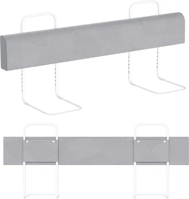 Immagine prodotto di Hengda 200cm sponda letto sponda lettino per bambini Altezza regolabile 5 fori protezione anticaduta Sponda letto per famiglia e lettino Grigio