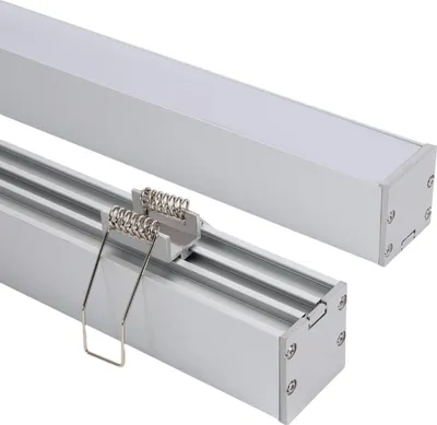Produktbild von Aluminiumprofil Aufbau mit eingebauter Befestigung durch Clips für LED Streifen bis 24 mm Aluminium 2 m Weiß transluzent