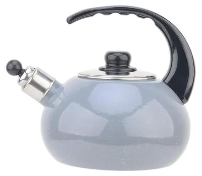 Produktbild von FlötenkesselWasserkocher, Flötenkessel, Emailliert mit Pfeife  Oslo 2,5 l Grau