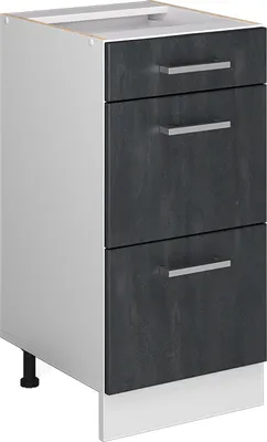 Produktbild von Küchenunterschrank Vicco R-Line Schwarz Beton 40 cm ohne Arbeitsplatte, Model 47576