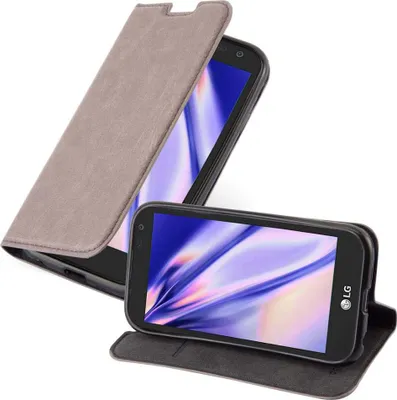 Produktbild von Cadorabo Hülle für LG K3 2017 Schutz Hülle in Braun Handyhülle Etui Case Cover Magnetverschluss