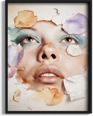 Produktbild von Modernes Bild auf Kunstleder „Frau der Erde U20“  60x80, Zertifikat, Alurahmen