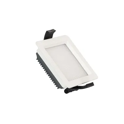 Produktbild von LED Downlight Einbaustrahler 10W Eckig  Aero 130lm/W Mikroprismatisch  Ausschnitt 85x85 mm 3000K Warmweiß