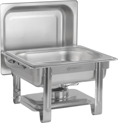 Produktbild von Mahlzeit Edelstahl Chafing Dish 4 Liter, 1/2 GN Speisenwärmer Wärmebehälter, für Catering, Buffet