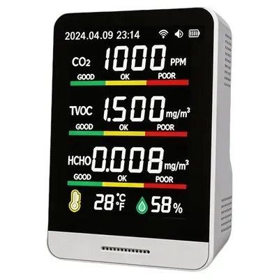 Produktbild von Hochpräziser Luftqualitätssensor–Multifunktionaler CO₂- und VOC-Monitor mit 2,8-Zoll-Farbdisplay,Alarm bei schlechter Luftqualität