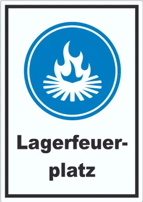 Produktbild von Lagerfeuerplatz Aufkleber A4 (210x297mm)