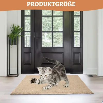 Zdjęcie produktu dla Mata czyszcząca 60 x 90 cm, wycieraczka, pralna, wodoodporna, brązowa, do drzwi