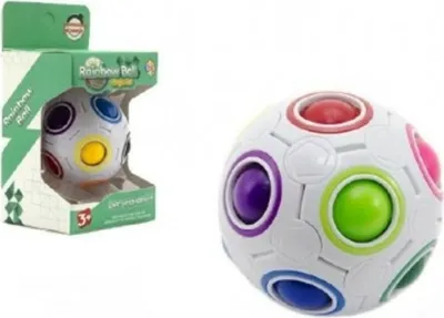 Immagine prodotto di Palla puzzle Teddies in plastica 7 cm in scatola