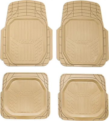 Image de Tapis de sol VW Polo Découpable Caoutchouc Beige 4 pièces