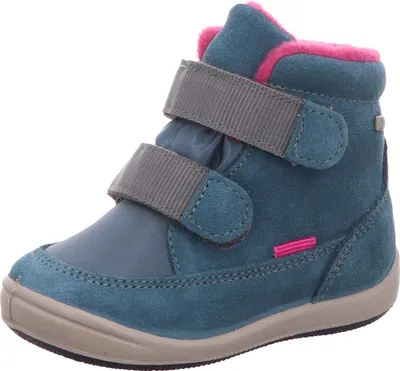 Produktbild von BOXX Kids Kinder-Mädchen-Outdoor-Allwetterstiefel Petrol-Blau-Fuchsia-Pink-Grau, Farbe:blau, EU Größe:22
