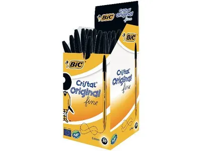 Image de BiC® 872731 Stylo à bille Cristal® Original fine - 0,35 mm, noir (indélébile)
