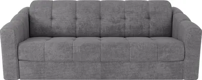 Produktbild von 4-Sitzer-Schlafsofa aus grauem Strukturstoff – Liegefläche 160 cm – Matratze 18 cm – DARIELO