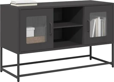 Obrázok produktu pre vidaXL TV skrinka čierna 100,5x39x60,5 cm oceľ