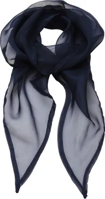 Image de Premier Foulard / écharpe en mousseline de soie pour femme RW2828 (taille unique) (Bleu marine foncé)