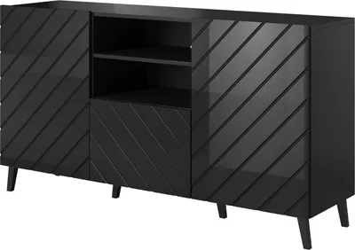 Produktbild von Furniture24 Kommode Abeto 150 cm breit Sideboard Schrank Wohnzimmer 2 Türen 1 Schublade Weiß