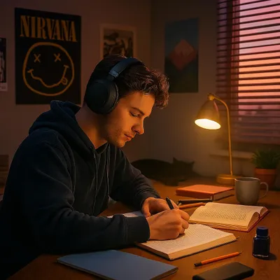 Produktbild von Grundig Bluetooth Kopfhörer Over-Ear – Kabelloser Kopfhörer mit Active Noise Cancelling (ANC), Eingebautem Mikrofon, 36h Spielzeit, Bluetooth 5.3 – Schwarz